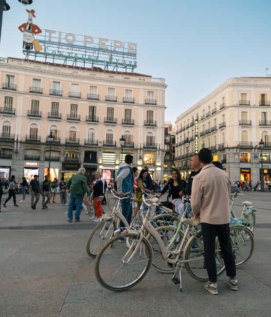 Madrid by Night: Vintage Bike Tour Highlights/Optional Tapas - Plaza de Santa Ana and the final tavern advice