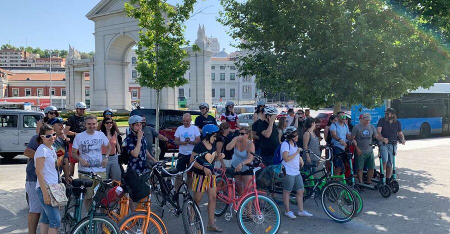 Madrid: Literary Quarter & Retiro Park Electric Bike Tour - The Prado façade and the arts district