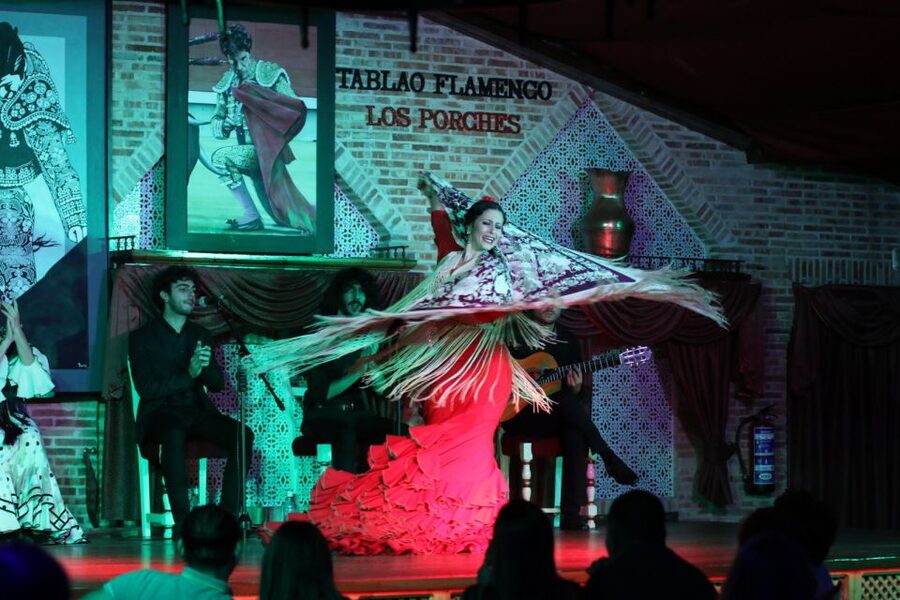 Madrid: Los Porches Flamenco Show with Tapas and Wine Ticket - What the evening feels like from arrival to finale