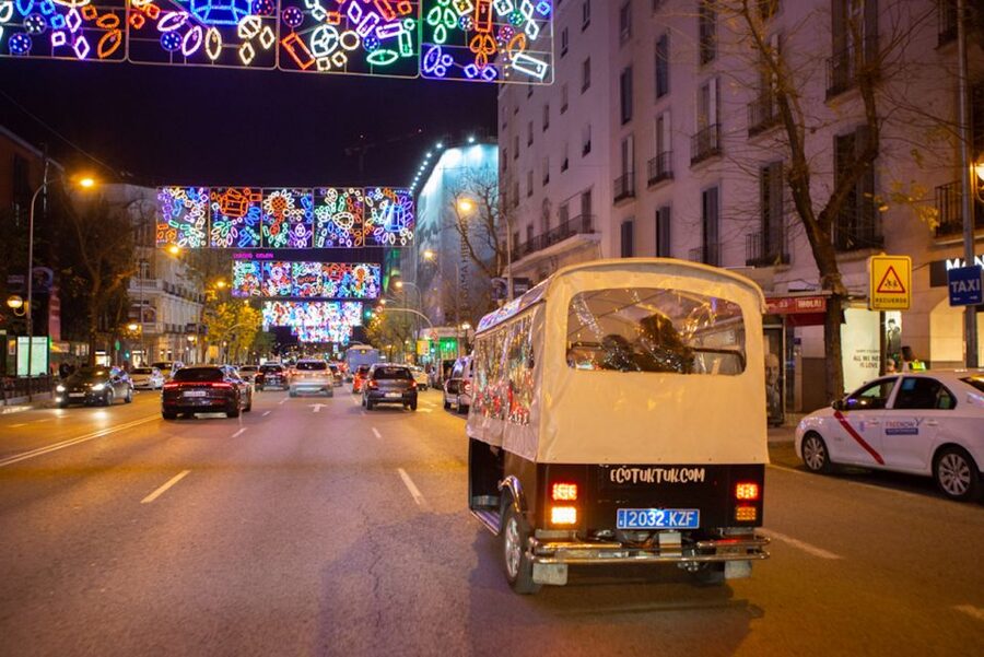 Madrid: Private Christmas Lights Tour by Eco Tuk-Tuk - Starting at Calle Antonio Maura 13