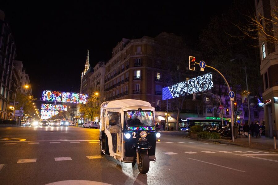 Madrid: Private Christmas Lights Tour by Eco Tuk-Tuk - What the guide adds to the ride