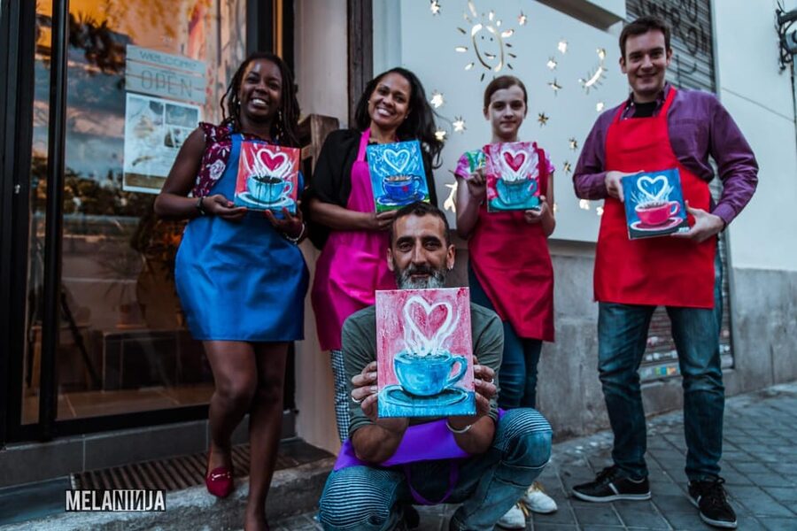 Madrid: Sip&Paint Workshop - The value of $47 per person