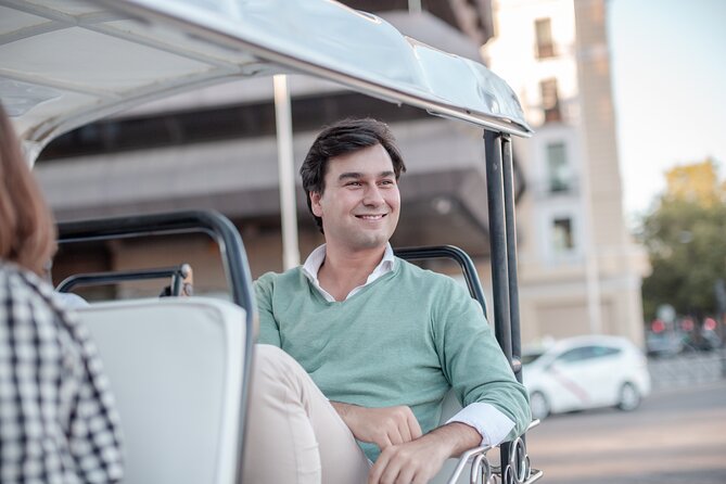 Madrid Welcome Tour with Local Guide in Eco Tuk Tuk Private - Plaza de Santa Ana and the heart of central Madrid