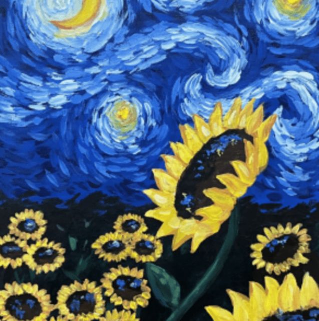 Madrid: Wine Gogh Glow Academy Paint and Sip Classes - What is included in the $47 price