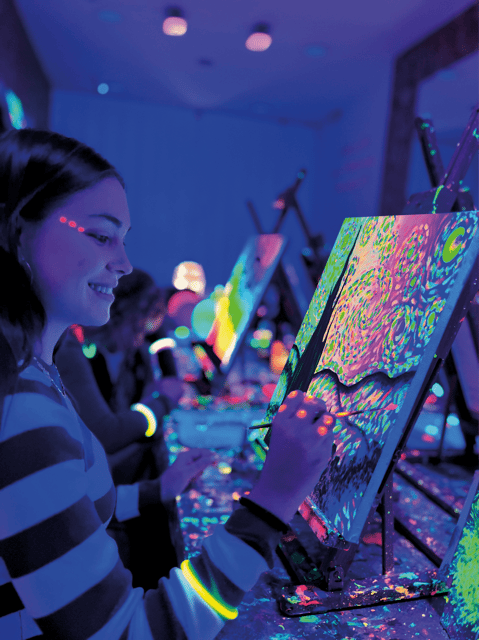 Madrid: Wine Gogh Glow Academy Paint and Sip Classes - What the painting lesson actually covers