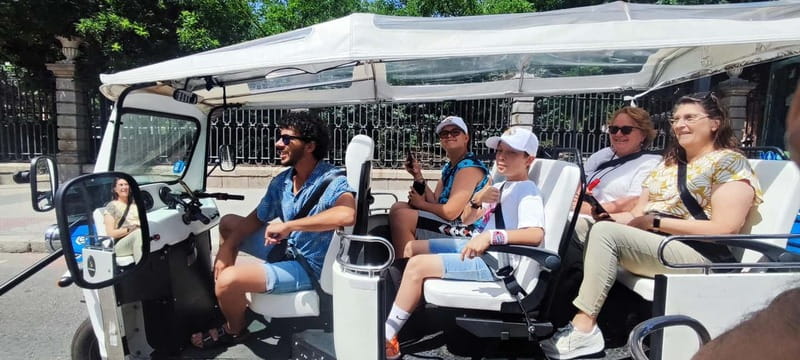 "See Madrid Differently: A Premium Private Tuk Tuk Ride" - Plaza Mayor and the San Miguel market