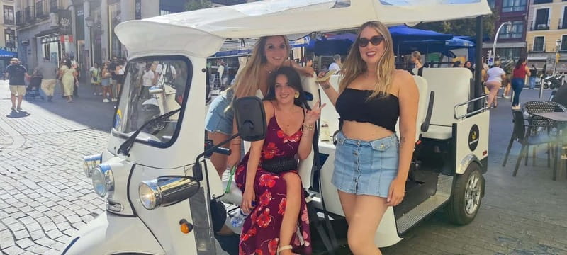 "See Madrid Differently: A Premium Private Tuk Tuk Ride" - San Jerónimo, Neptune Fountain, and Plaza Colón