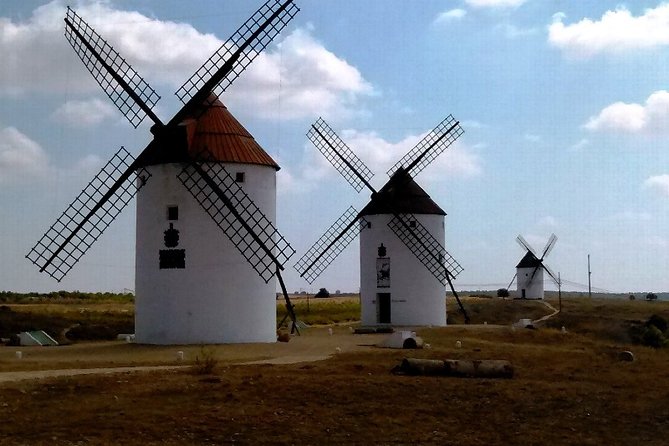 Toledo, Windmills, Winery Small Group Tour with Lunch from Madrid - Consuegra windmills and the castle view