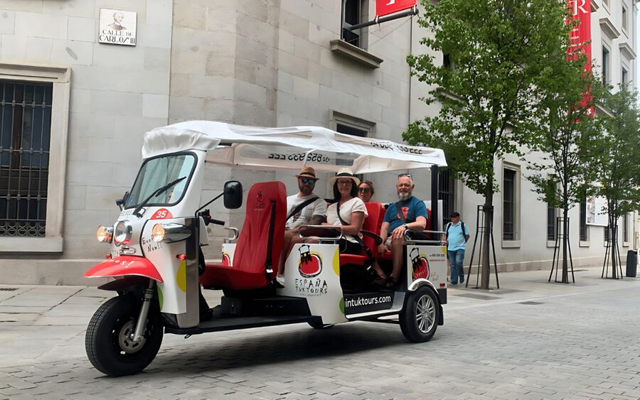 Tuk Tuk Tour with Wine Test in Madrid - Riding through Madrid with a glass of Spanish wine